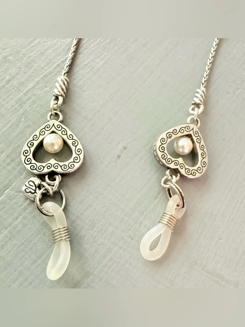 Brighton Silver Tone Heart Accent Eyewear Chain